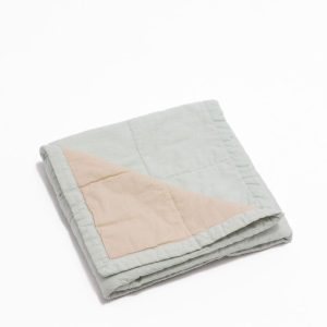 Damson/Sparrow - Linen Quilted Blanket