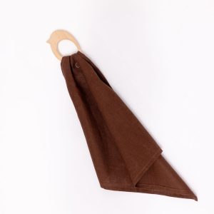 Cormorant - Linen + Maple Ring Teether